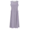 thumbnail image 4 of Robes d'Été pour Femmes Robe de Plage en Lin Col Décontracté Ample Robe Midi avec Poches, 4 of 9