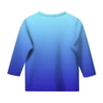 thumbnail image 5 of Splozh Chemises à Manches Longues pour Fille T-Shirt Décontracté à Col Rond à Manches Trois Quarts pour Fille Haut Basique Régulier à Manches 3/4 Bleu, 6-7 Ans, 5 of 5