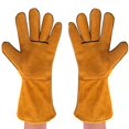 thumbnail image 1 of Gants de Soudage Doublés en Cuir de Vache à Double Couche Gants de Travail Multifonctions Résistants à la Chaleur, 1 of 6