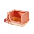 thumbnail image 3 of GROWTH TANK Cat Litter Box Litter Tray Bottom Detachable Semi Enclosed with Shovel Polished Orange S, 3 of 9