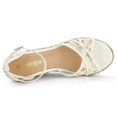 thumbnail image 4 of BLISSFUL STEP Women's Espadrille Wedge Heel Wedge Sandals, 4 of 6
