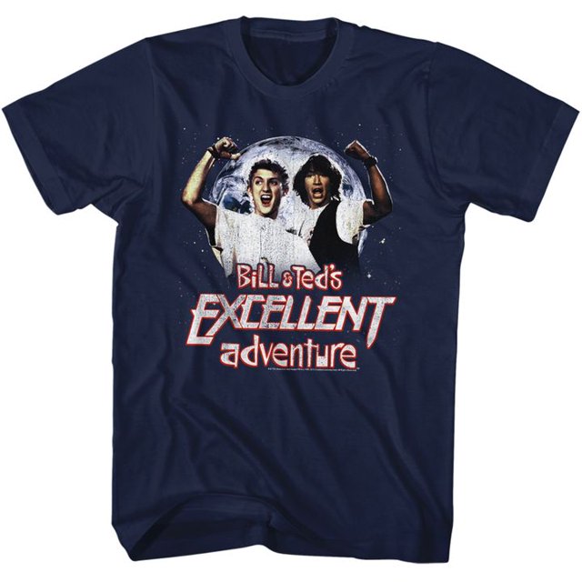 Bill And Ted Excellent T-Shirt pour Adulte Bleu Marine