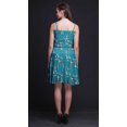 thumbnail image 4 of Bimba Robe d'Été Sans Manches Mini Fluide pour Femme, Robe Soleil à Imprimé Floral – Petit, Bleu Sarcelle, 4 of 5