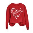 thumbnail image 4 of Penkiiy Chandail en Molleton de la Saint-Valentin pour Femmes Drôle Cœur Graphique Chemise de la Saint-Valentin Décontractée Manches Longues Chandail m Rouge, 4 of 4