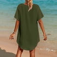 thumbnail image 5 of 2025 Women Ruffle Trim Sheer Pumping Cover Up for Work Beach Skirt Cover Up Swim Suit Cover Ups Skirt Beach Wrap Bikini Shiny Wraps Cover Ups for Swimwear Mesh Drawstring Cover Up Skirt, 5 of 5