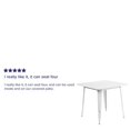 thumbnail image 4 of Bowery Hill Table à Manger en Métal Blanc Carré Intérieur-Extérieur 31,5 Pouces Non Assemblée, 4 of 9