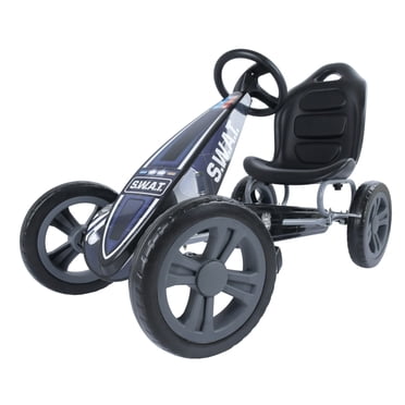 hauck Kart à Pédales Cyclone avec Siège Baquet Ajustable pour Enfants de 4 à 8 Ans, S.W.A.T.