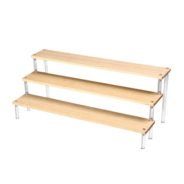 Clear Acrylic Display Riser Shelf Storage Organizer Jewellery Display 3 Tiers
