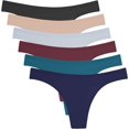 thumbnail image 1 of ORUYROP Culottes Tongs en Coton Respirant pour Femmes, Lot de 6, 1 of 5