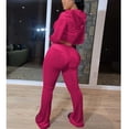 thumbnail image 4 of DPTALR Ensemble Décontracté pour Femmes avec Poche, Col Rond, Manches Longues + Pantalon, 4 of 7