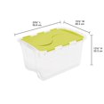 thumbnail image 3 of Sterilite 45L Hinged Lid Storage Box- Green, 3 of 3