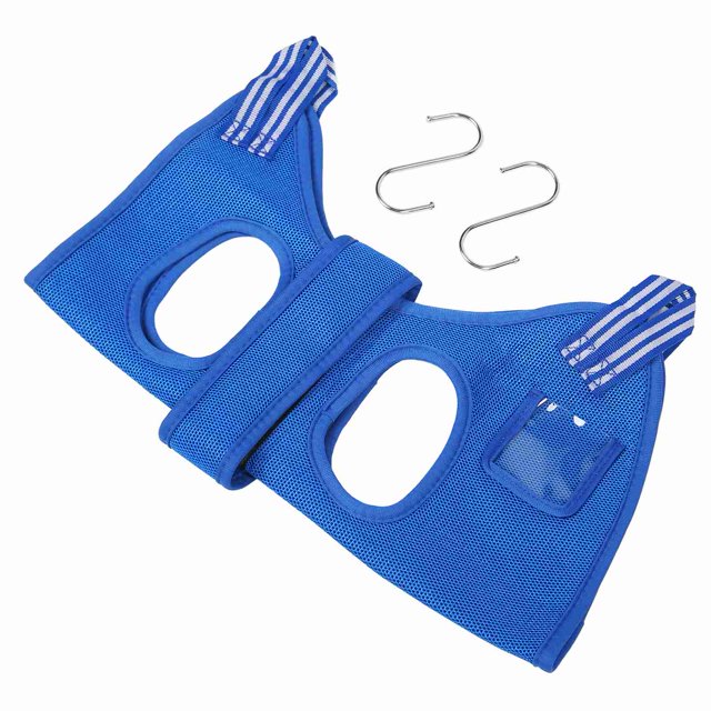 Dog Grooming Harness, Comfortable Dog Grooming Hammock Blue Breathable Adjustable Small Pocket Design Multipurpose Sturdy For Dogs XS,S,M,L