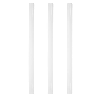 KAKOWELY mailing tubes with caps 3pcs PVC Poster Tubes with Caps for Shipping Posters Art Prints Blueprints and Documents 51CM Long 3CM Diameter Mailing Tubes for Artwork Storage