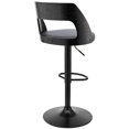 thumbnail image 4 of Tabouret de Bar en Similicuir et Bois Noir Paulo Pivotant Réglable, 4 of 9