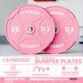 thumbnail image 2 of Synergee Bumper Plates – Durable Olympic Weight Plates, Low-Bounce Rubber for Strength Training, Powerlifting, and Functional Workouts., 2 of 6