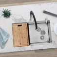 thumbnail image 2 of AZUNI 17 Inch Bamboo Cutting Board for Kitchen Sink, 2 of 11
