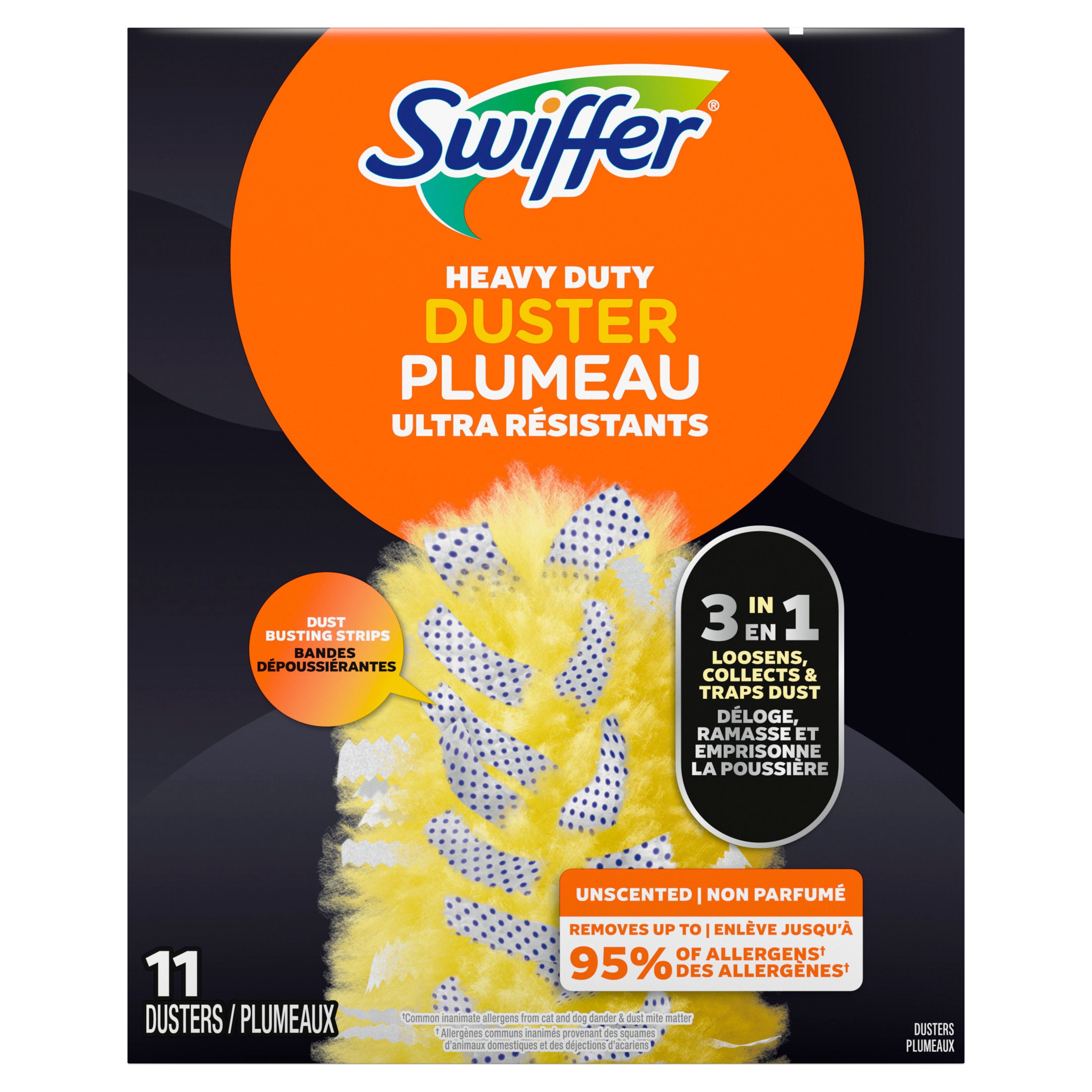 Swiffer Plumeaux Ultra Résistants Multi-Surfaces Recharges de Plumeau pour le Nettoyage, Non Parfumé, 11 Unités