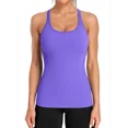 thumbnail image 1 of Charmo Women's Ribbed Camisole Workout Tank Tops with Built in Bra Basic Undershirt, 1 of 7