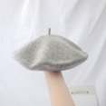 thumbnail image 1 of LinYooLi Ishihara Rimi Hat Vintage British Wool Beret Thick Japanese Painter Hat Korean Version Versatile Pumpkin Hat Girl, 1 of 9