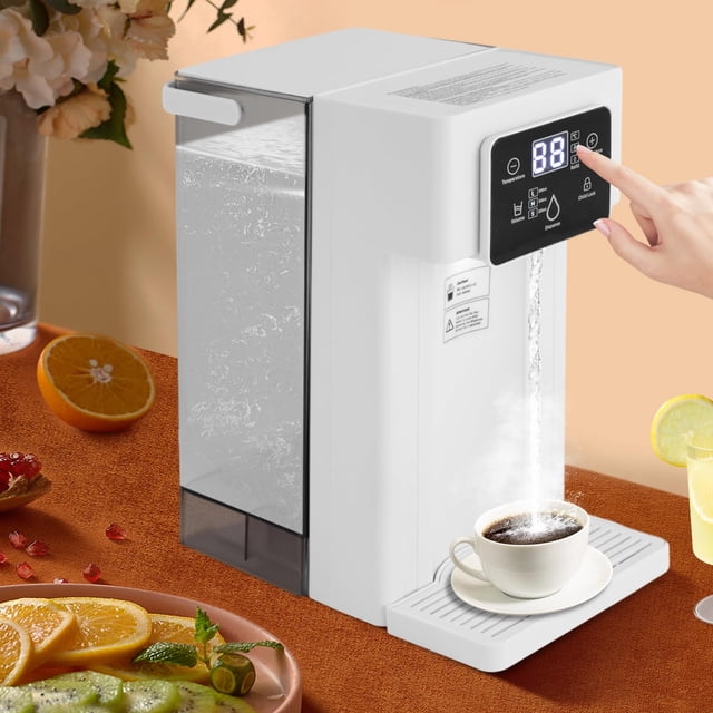 BKER Instant Hot Water Dispenser 110V 1500W Tea Kettle With 0.79 Tank 45dB Quick Heating In 3 Seconds Lock Perfect For Home And Use White