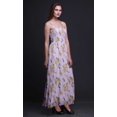 thumbnail image 3 of Bimba Robe à Bretelles Smockée en Georgette Imprimée de Baies Noires et de Moineau Jaune pour Femmes - Grande, 3 of 7