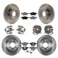 thumbnail image 1 of Transit Auto Roulements de Moyeu de Roue avant Arrière Assemblage Rotors de Frein à Disque et Kit de Plaquettes Semi-Métalliques (10 Pcs) pour Voiture Mazda 3 - Côté Gauche Droite (Conducteur Passager) KBB-106686, 1 of 10