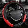 thumbnail image 4 of EGNMCR Steering Wheel Cover Car Steering Wheel Cover Leather Summer Four Season Handle Cover Breathable Available In Thousands Of Models Embossed For Foreign Trade Steering wheel leather cover, 4 of 6