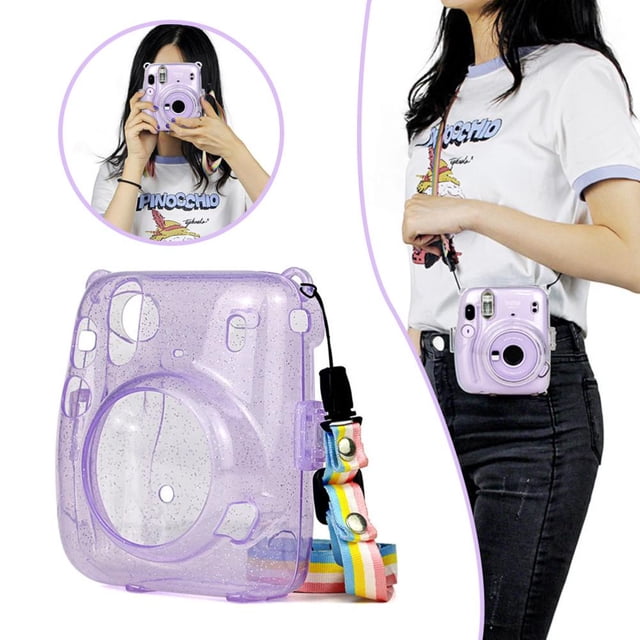 Convient pour Instax Mini 11 Appareil Photo Instantané Coque de Rangement Transparente Coque Anti-Poudre Sac de Rangement Anti-Rayures Anti-Chute pour Appareil Photo
