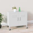 thumbnail image 1 of vidaXL Storage Cabinet White 60x35x56 cm Steel, 1 of 5
