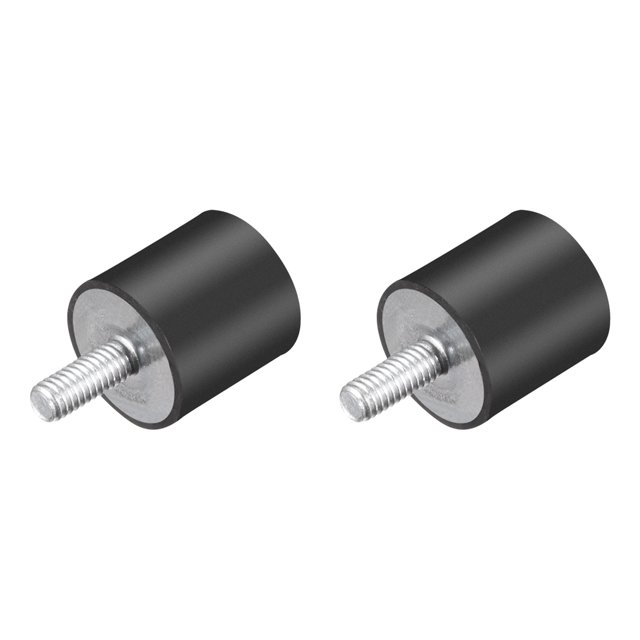 Unique Bargains M4 Rubber Vibration and Shock Absorption Mount w Thread Stud, 0.59' x 0.59',2pcs