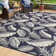 thumbnail image 1 of OPPODREAM Reversible Outdoor Rug 5x7, Waterproof Outdoor Plastic Straw Rug for Patio, Tropical Leaf Spring Camping Rugs for Outside, Deck,, 1 of 8