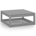 thumbnail image 1 of vidaXL Garden Footstool 70x70x30 cm Grey Solid Wood Pine, 1 of 4
