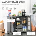thumbnail image 4 of HOMCOM Buffet Cabinet with Drawers, Cupboard, Shelves, Kitchen Sideboard, 4 of 10