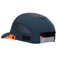 thumbnail image 3 of Bump Hat Baseball Hardhat Peaked Breathable Protective Adjustable for Sports Working Blue with Orange Edge, 3 of 14