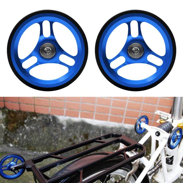 pitrice Vélo Pliant Easy Wheel EZ Roues pour Voyage Porte-Bagages Bleu