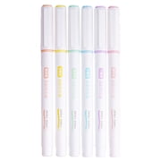 6 Pack Fluorescent Pen Set, Macaron Color Series, Student Creative Colored Markers, Key Marking Pens, Smooth Pens for Writing, Note-Taking, College Supplies for Everyday Writing Activities