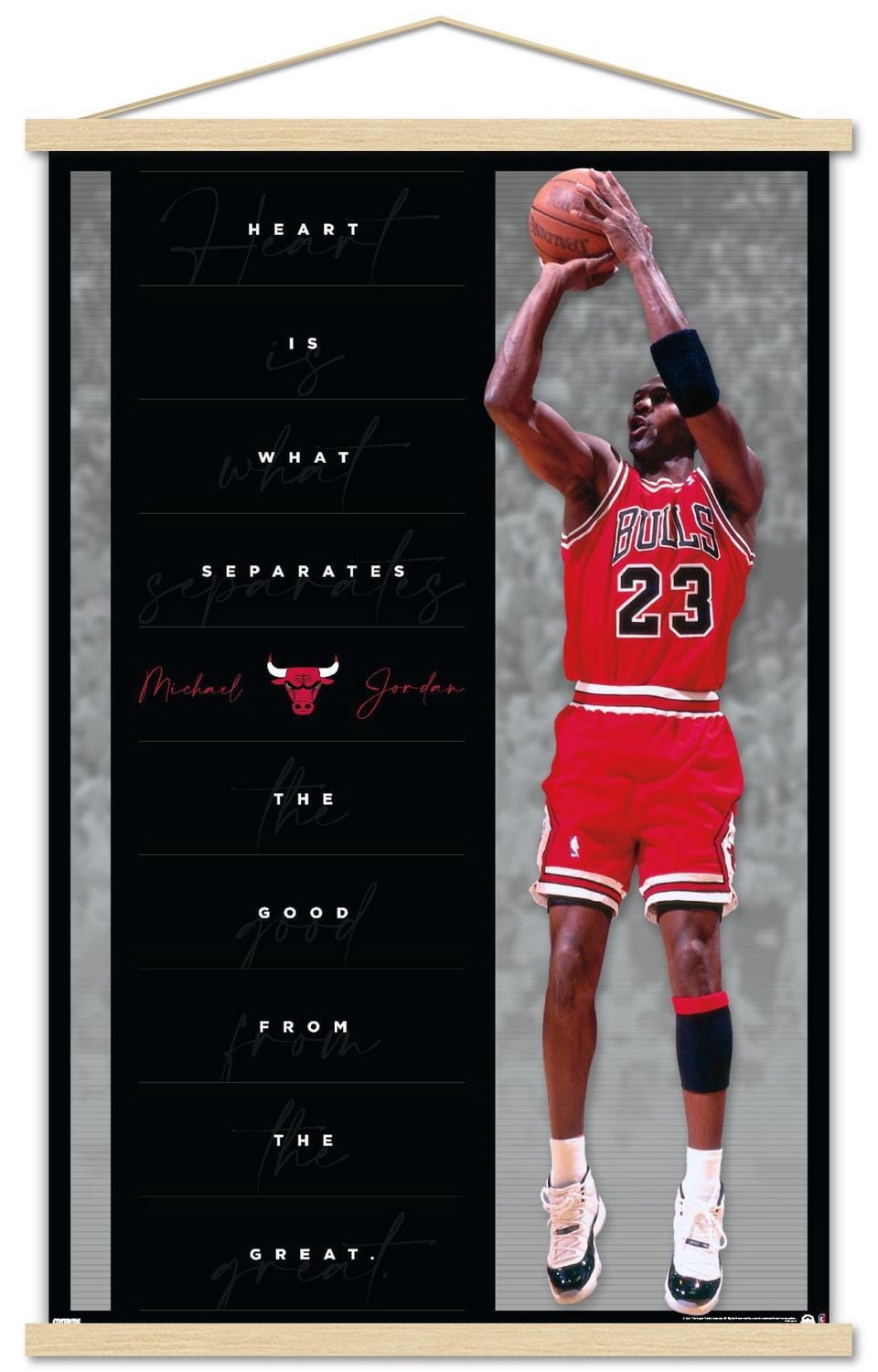 Michael Jordan - Heart Wall Poster, 22.375" x 34"