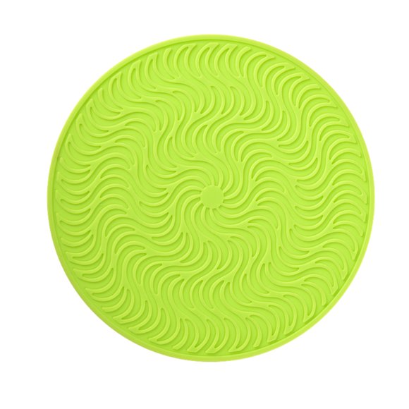 Vwrxbz Dessous de Plat en Silicone Géométrique Rond Résistant à la Chaleur Napperon Antidérapant pour Comptoir de Cuisine Vaisselle
