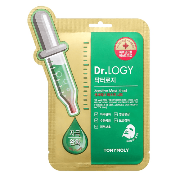 PACK OF 3 TONYMOLY DR.LOGY SOOTHING SENSITIVE MASK SHEET 0.8 OZ - NEW