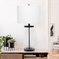 thumbnail image 3 of Lalia Home LHT-5009-BK Entrapped Glass Table Lamp with White Fabric Shade, 3 of 4