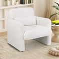 thumbnail image 4 of Costway 1 PCS Chenille Accent Chair with Removable Lumbar Pillow Thick Seat Cushion Backrest, 4 of 9