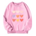 thumbnail image 3 of YOUSNH Chandails pour Enfants Chandails d'Automne et d'Hiver à Lettres Imprimées Col Rond Manches Longues Chandails à Capuche pour Filles Rose 5-6 Ans, 3 of 6