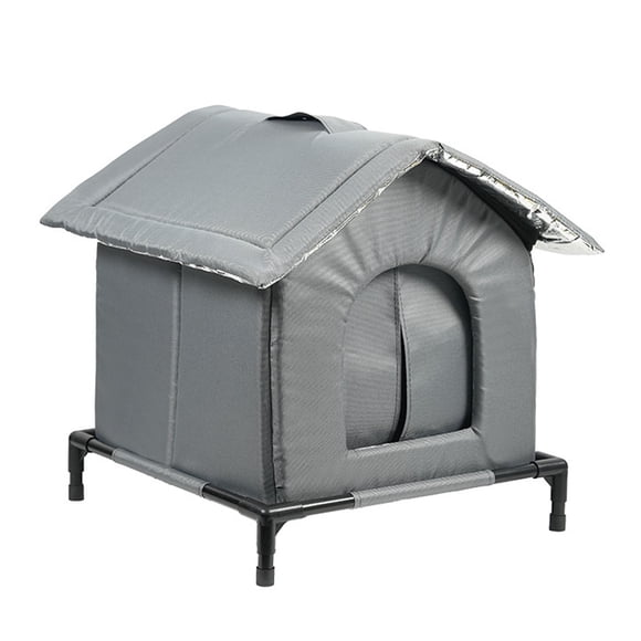 Hearth & Gear Outdoor Cat Kennel Cat Outdoor Winter Cat Kennel Water Aux Easy To Wash Cat For Grange My Texas Lady Pet Natural Boxes for Barn S Large Pet for outside with Pole Pet Hotel Boxes for