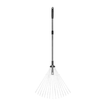 EGNMCR Râteau à Feuilles Caduques de Jardin Rétractable Râteau Râteau de Jardin Acier Inoxydable Tête Ronde Râteau à Herbe Râteau à Feuilles Caduques Outils de Jardin Râteau à Feuilles
