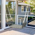 thumbnail image 4 of Costway Wicker Porch Swing Curved Rattan Swing Seat with Cozy Armrests for Front Porch, 4 of 10