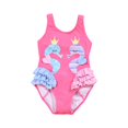 thumbnail image 1 of Baby Girls One Piece Swimsuits Summer Cartoon Print Sleeveless Backless Ruffles Swimwear Beach Bathing Suits For Kid 5 Y-6 Y, 1 of 7