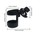 thumbnail image 2 of Universal 360 Rotating Detachable Cup Holder for Strollers Wheelchairs Bikes and Mobility Scooters, 2 of 6