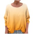 thumbnail image 3 of WRKEKC T-Shirts à Manches Longues pour Femmes, Chemises à Manches Longues pour Femmes, T-shirt Tendance Confortable à Manches Longues à Col Rond Dégradé Imprimé pour Femmes Grande Taille, 3 of 6