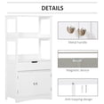 thumbnail image 4 of kleankin Bathroom Floor Storage Cabinet Kitchen Sideboard w/ Doors, 4 of 10