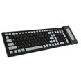 thumbnail image 1 of Foldable Silicone Keyboard, 107 Keys USB  Rollup Keyboard, Waterproof, Dust Proof and Crumb Proof Soft Touch Keyboard, Silent and Portable for PC, Notebook, Laptop, 1 of 7